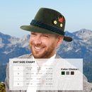 100% Wool Brown German Alps Hunter Hat