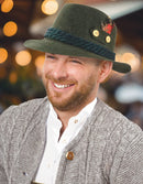100% Wool Green  German Alps  Hunter Hat