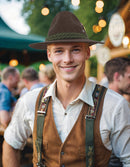 100% Wool Brown German Alps Hunter Hat