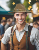 Traditional German Edelweiss Highlands 100% Tan Wool Hat