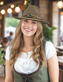 Traditional German Edelweiss Highlands 100% Tan Wool Hat