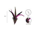 Purple/Pink & Brown Oktoberfest Hat Feather Edelweiss Medallion Pin