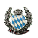 German Themed Hat Pins With Metal Bavarian Coat of Arms, Traditional German Costume Men Accessory with "Oktoberfest" Banner By Oktoberfest Haus