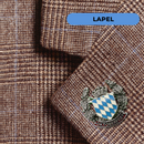 German Themed Hat Pins With Metal Bavarian Coat of Arms, Traditional German Costume Men Accessory with "Oktoberfest" Banner By Oktoberfest Haus