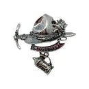Oktoberfest Alpine Hat Pin Metal Lapel Hat Pin with Clasp - Traditional Pin for German Costume
