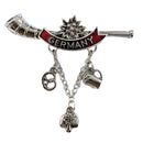 Oktoberfest Metal German Hat Pins Metal Medallion Cuckoo Clock With Germany Banner, Oktoberfest Costume Accessories, Ideal For Those Who Enjoy Traditional Hat Pins | by Oktoberfest Haus