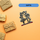 German Festival Dancers Collectible Metal Hat Pins with Metal Clasp For Men with "Germany" Banner for German Costume By Oktoberfest Haus