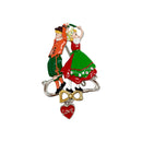 Oktoberfest German Dancers Pin with Hand-Painted Bavarian Couple & Germany Banner