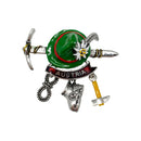 Bavarian German Alps Climber "Austria" Banner with Alpine Charms