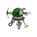 Bavarian German Alps Climber Germany Banner with Alpine Charms