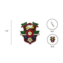 Germany Cuckoo Clock Collectible Metal Hat Pins with Metal Clasp For Men for German Costume By Oktoberfest Haus