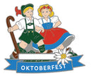 Heidi & Peter Oktoberfest Metal Hat Pin with Sliding Edelweiss Charm, German