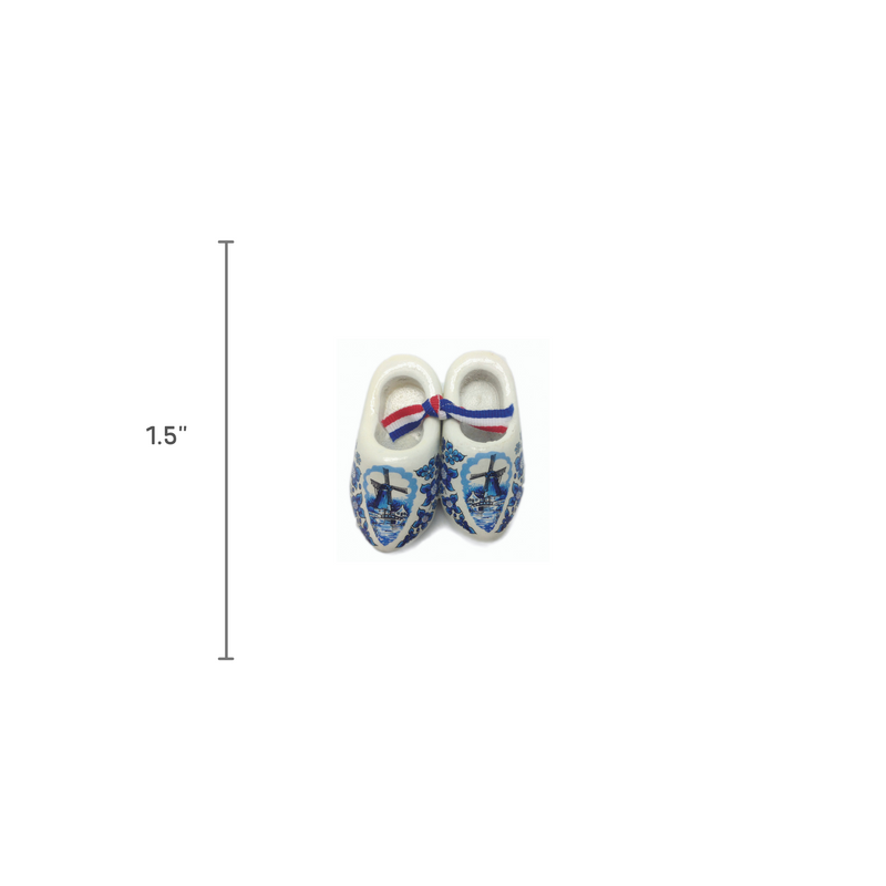 Wooden Shoes Magnetic Blue White