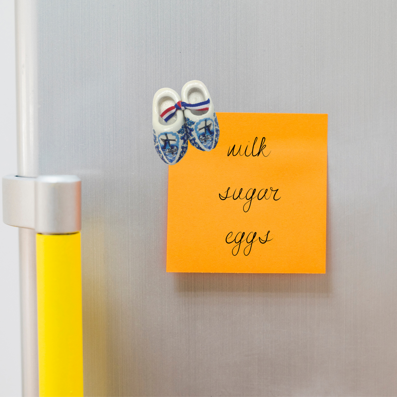 Wooden Shoes Magnetic Blue White