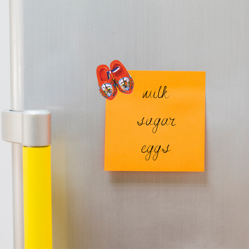 Orange Windmill Wooden Shoes Magnet 1.5"