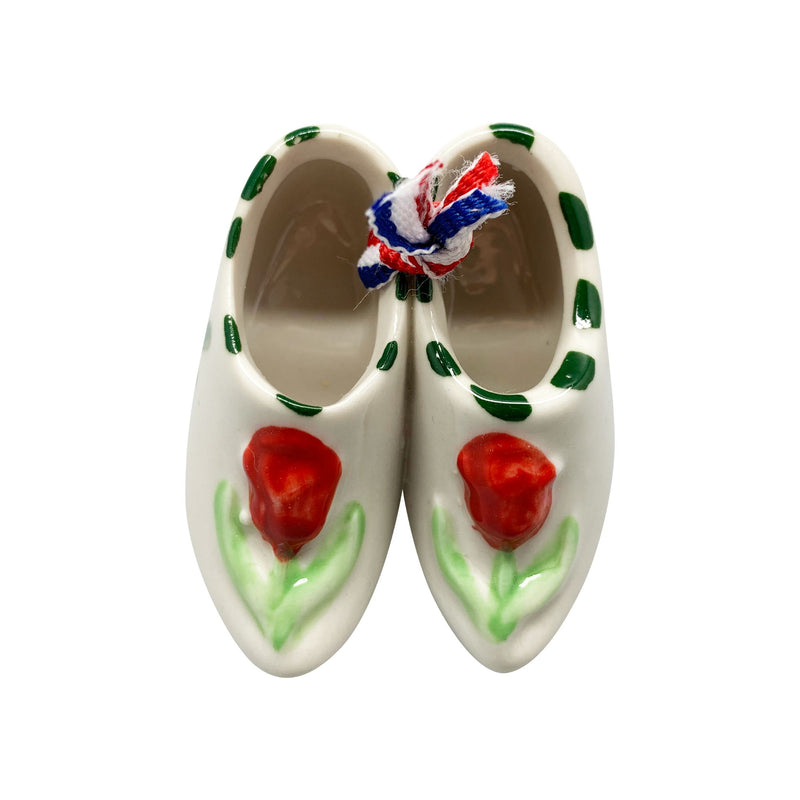 Embossed Red Tulip Dutch Shoes Gift Magnet