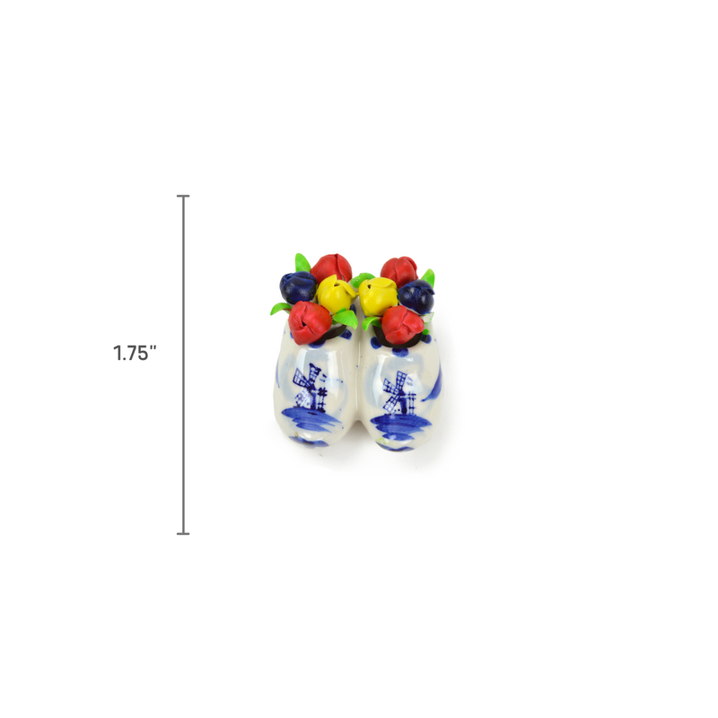 Delft Wooden Shoes with Tulips Magnet Gifts