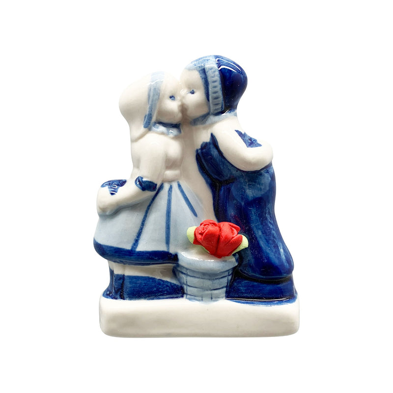 Delft Kiss with Tulips Kitchen Magnet