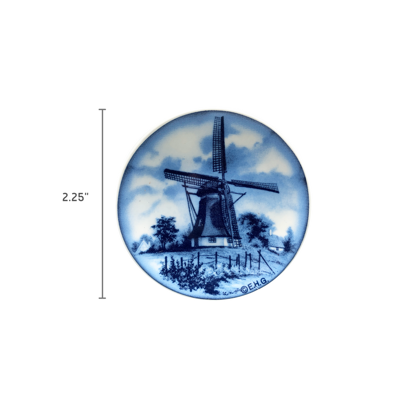 Windmill Ceramic Plate Refrigerator Magnet