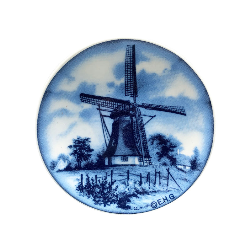 Windmill Ceramic Plate Refrigerator Magnet