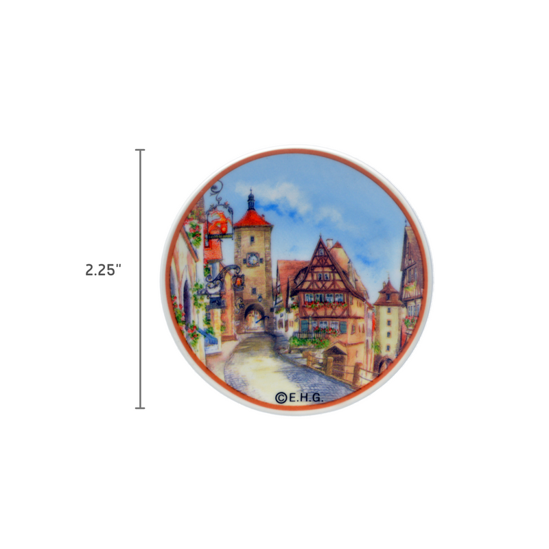 Ceramic Refrigerator Magnet Rothenburg Plate