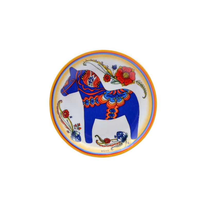 Blue Dala Horse Magnet Plate