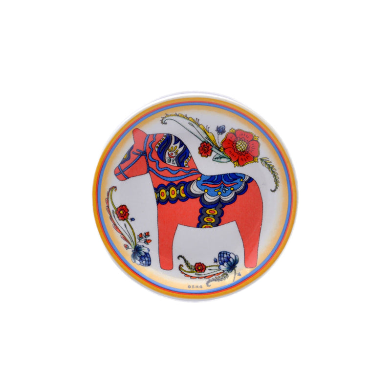 Red Dalarna Horse Refrigerator Magnet Plate