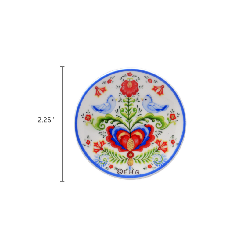 Lovebirds Souvenir Refrigerator Magnet Plate