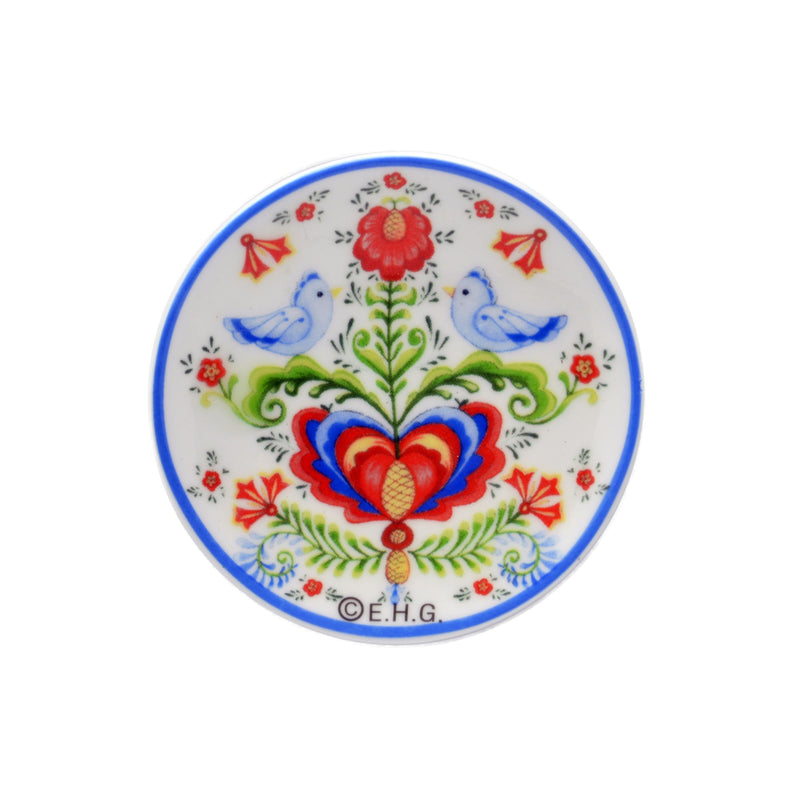 Lovebirds Souvenir Refrigerator Magnet Plate