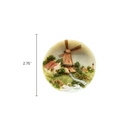 Dutch Refrigerator Magnet Windmill & Swan