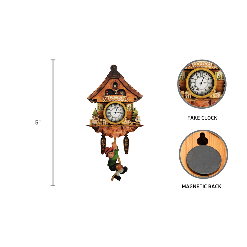 German Cow & Dog Cuckoo Clock Decorative Kitchen Magnet