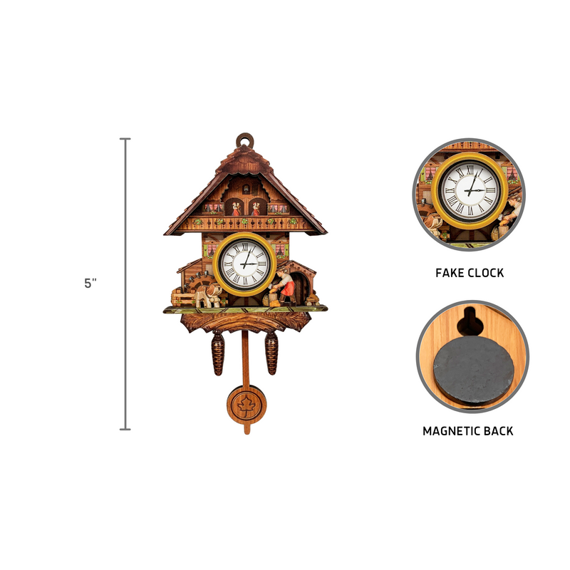 German Man & Dog Cuckoo Clock Decorative Kitchen Magnet