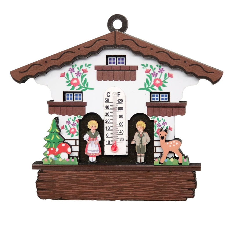 German Cuckoo Clock Magnet Haus with Thermometer