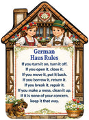 House Ceramic Ceramic Magnet Tile Embossed German Haus Rules