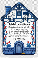 House Ceramic Magnet Tile Embossed Greatest Oma & Op, German