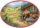 Oma & Opa's Haus Embossed Oval Ceramic Magnet Tile, German