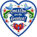 Oma & Opa Are The Greatest Embossed Heart Ceramic Magnet Tile, German