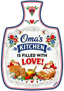 Cheeseboard Ceramic Magnet Tile Oma's Kitchen, decorative cheeseboard, German