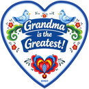 Grandma Is The Greatest Embossed Heart Ceramic Magnet Tile, Oma