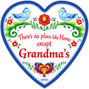 Heart Ceramic Magnet Tile No Place Like Home Except Grandma's, Oma
