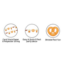 8 Flag Oktoberfest Party Supplies Party String Banner with Paper Beer Steins and Pretzels Decoration