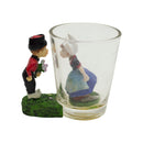 Souvenir Shot Glass 3 D Dutch Boy & Girl