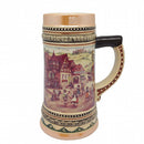German Village Dancers Ceramic Tankard Beer Stein | 1 Liter