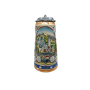 Neuwschwanstein German Castle Handpainted Ceramic Beer Stein with Lid | 1 Liter