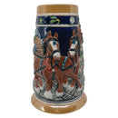 Germany Oktoberfest Draft Horses Scene Ceramic Beer Stein | 1 Liter