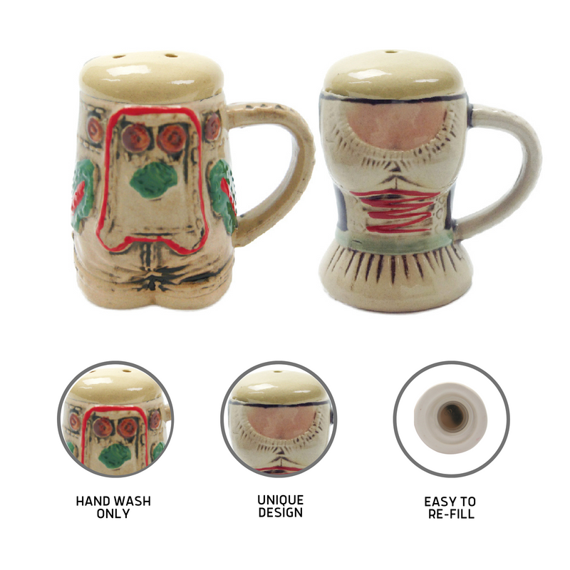 Dirndl & Lederhosen Engraved Salt And Pepper Set