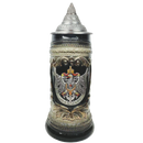 Deluxe Relief Eagle Medallion Lidded German Beer Stein | .6 Liter