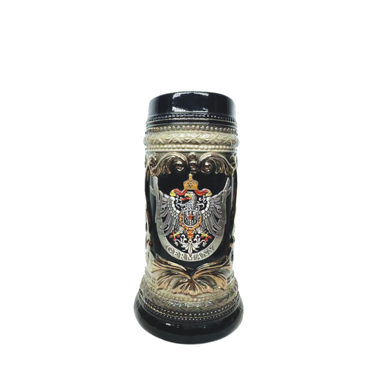 Deluxe Relief Eagle Medallion German Beer Stein | .6 Liter