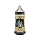 Deluxe Relief Castle Medallion Lidded German Beer Stein | .6 Liter