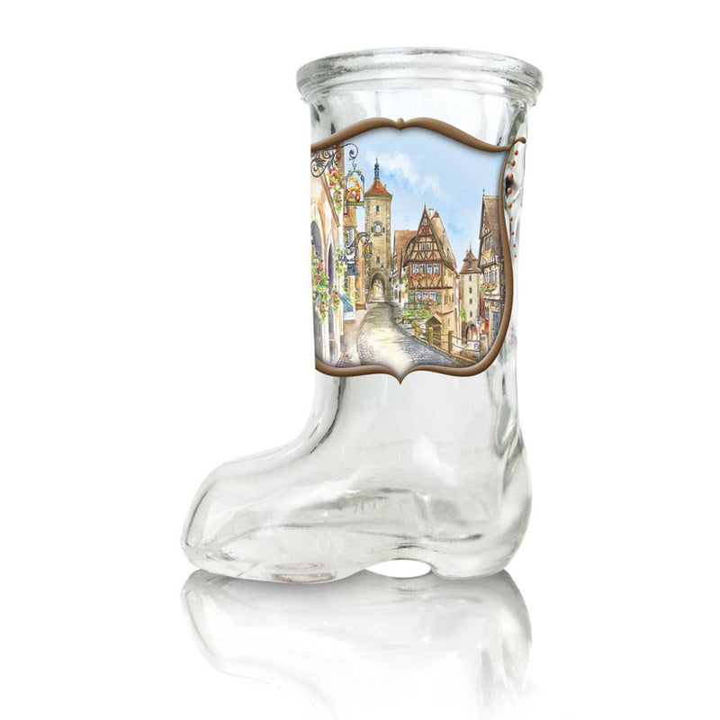 European Village Scene Oktoberfest Beer Boot Shot Glass